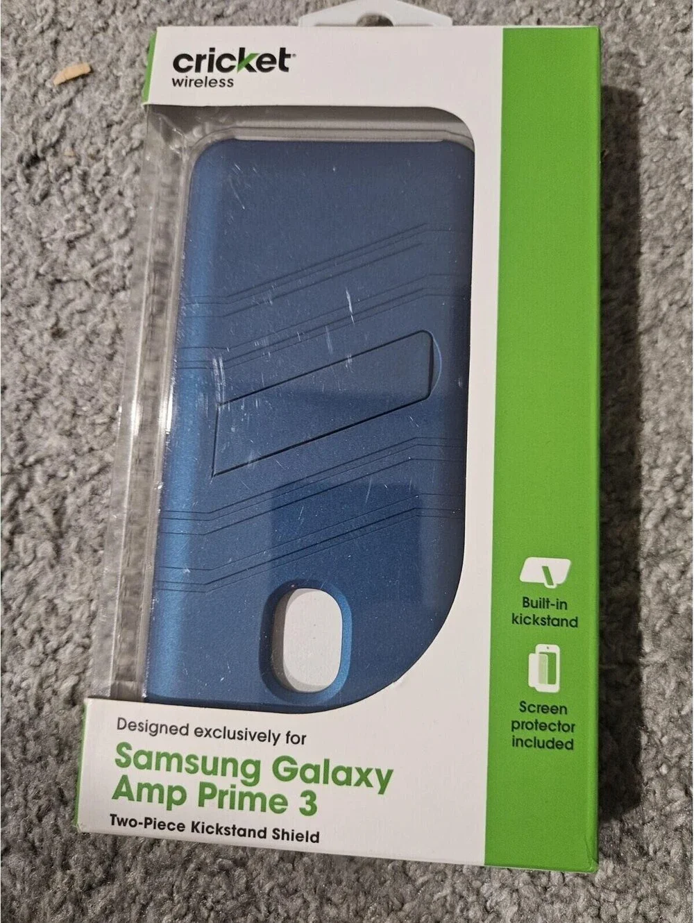 Phone Case For Samsung Galaxy Amp Prime 3 Cricket Kickstand Screen Protector
